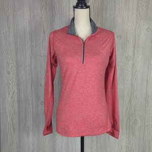 Nike Running Dri-fit Women’s Small Pink 1/4 Zip Casual Athletic Top Shirt
